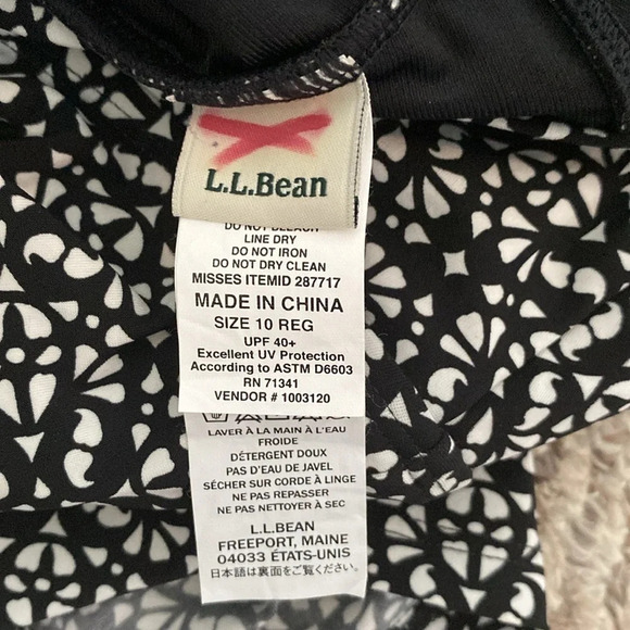 L.L.Bean One Piece Swimsuit/ Swim dress.  Size 10 - Picture 8 of 10
